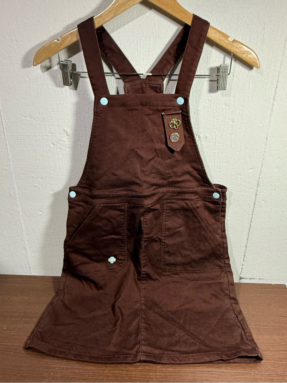 Girl Scouts Brownie Denim Skirt Jumper